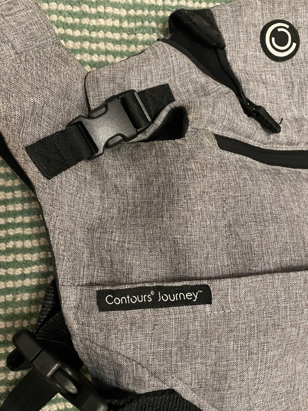 Contours Journey Infant Baby Toddler Carry pack, backpack in gray. Adjustable!